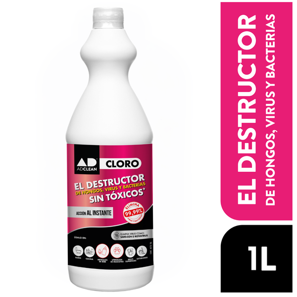 CLORO 1LT – EL DESTRUCTOR DE HONGOS, VIRUS Y BACTERIAS