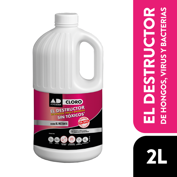 CLORO 2L – EL DESTRUCTOR DE HONGOS, VIRUS Y BACTERIAS